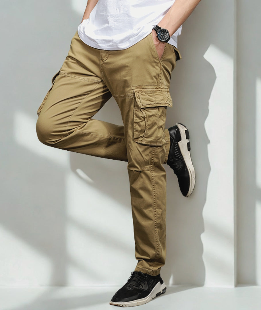 L'MONTE Imported Men's Regular Fit Casual Khaki Cotton Cargo Joggers My Store
