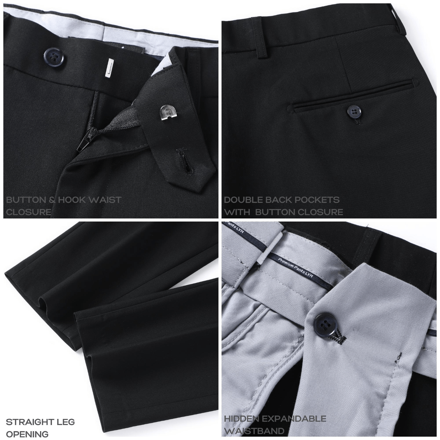 L'MONTE Men's Slim Fit Formal Pant My Store