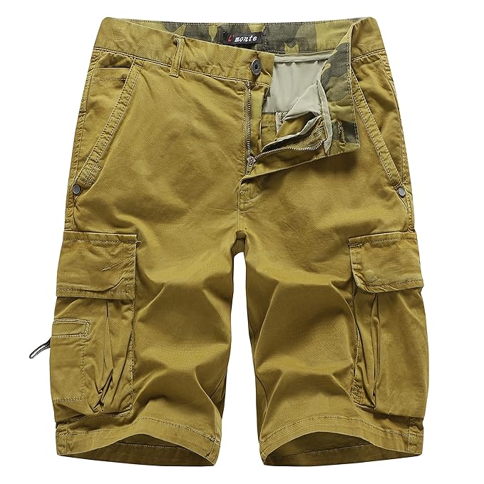 L'MONTE Imported Men's Relaxed Fit Outdoor Multi-Pocket Cotton short My Store