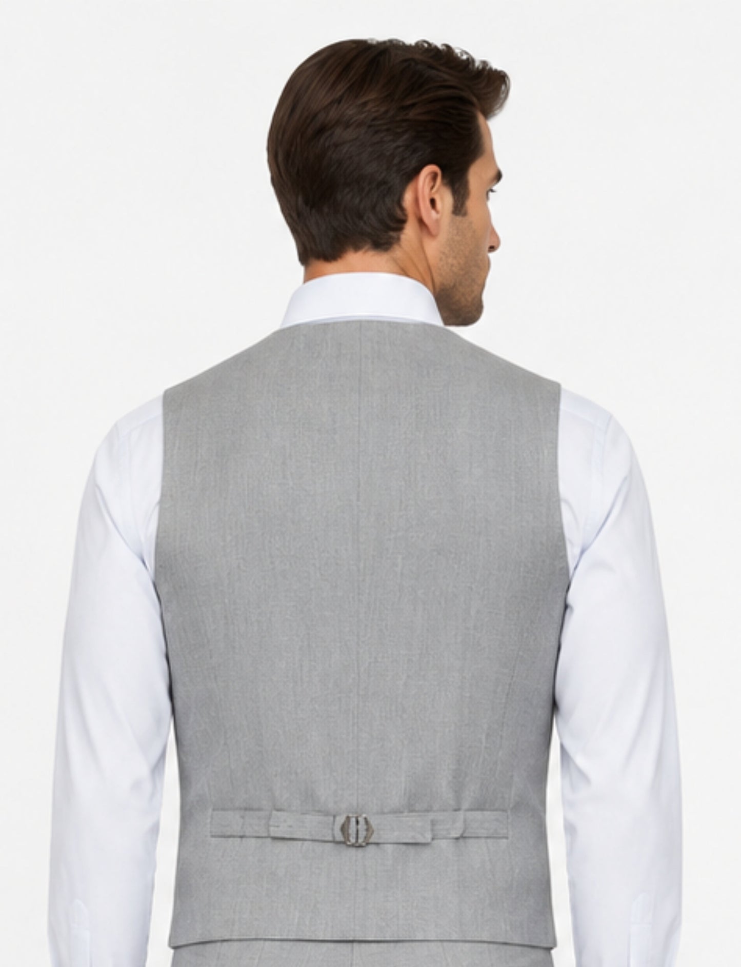 L'MONTE Imported Men's Poly Viscose V-Shape Single Breasted Slim Fit Business Formal Wedding Dress Waistcoat Vest for Men My Store