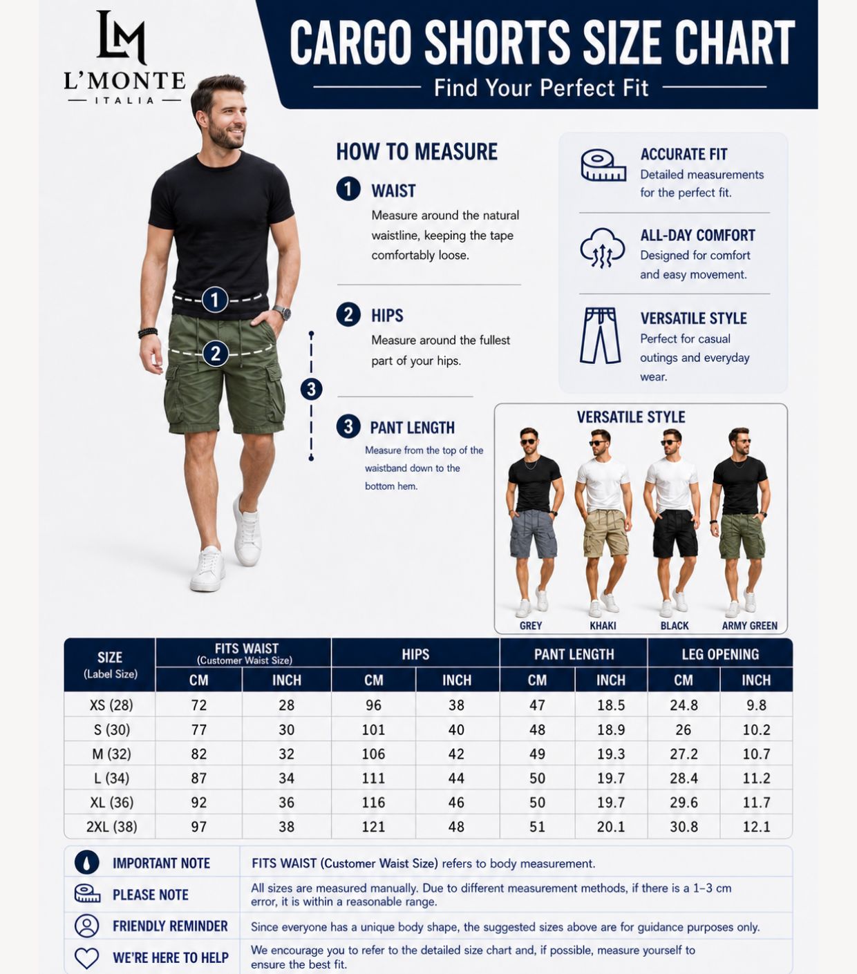 L'MONTE Imported Men's Slim Fit Green Cotton Cargo Shorts – Lightweight Summer Casual Knee Length Shorts My Store