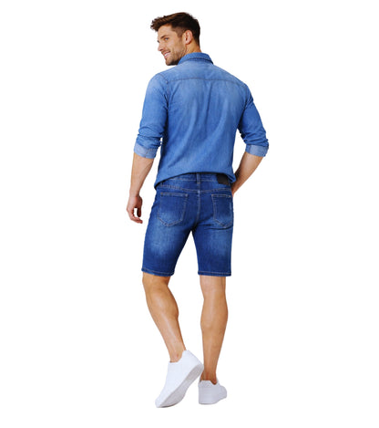 L'MONTE Imported Men's Super Skinny Premium Distressed Stretch Denim Shorts My Store