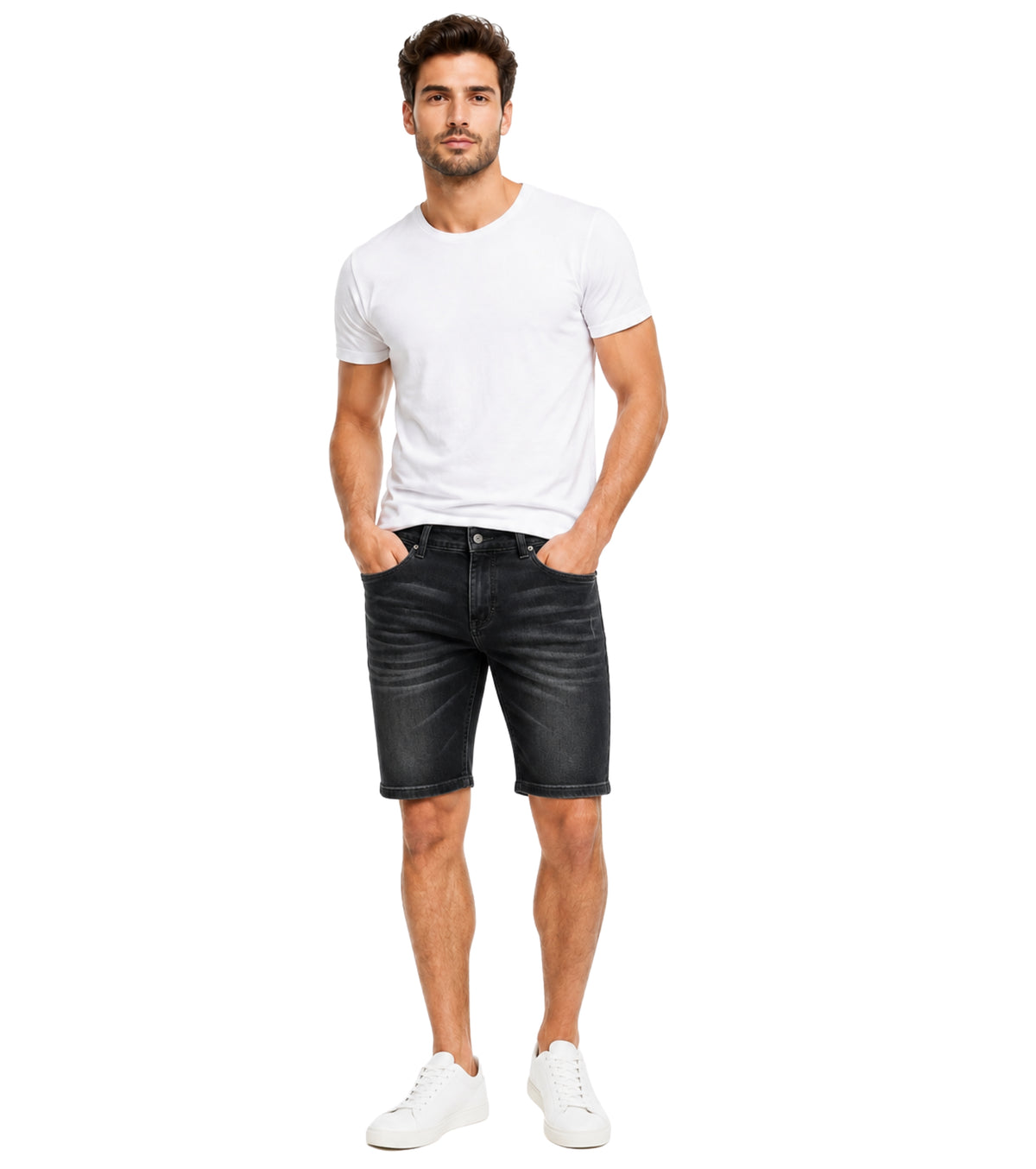 Men Imported Skinny Fit Stretchable Denim Shorts – Casual Summer Wear