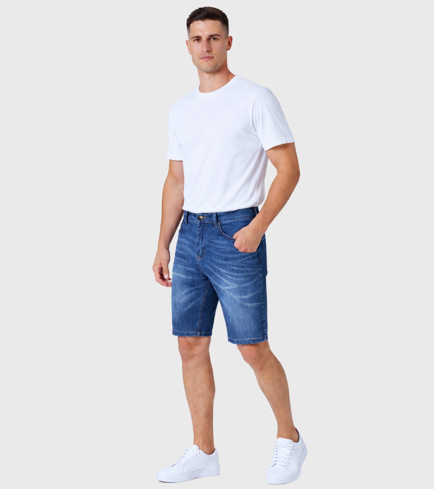 L'MONTE Men's Premium Skinny Fit Stretchable Denim Shorts My Store