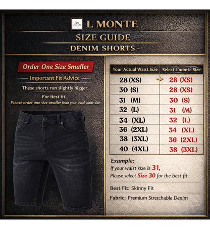 Men Imported Skinny Fit Stretchable Denim Shorts – Casual Summer Wear My Store