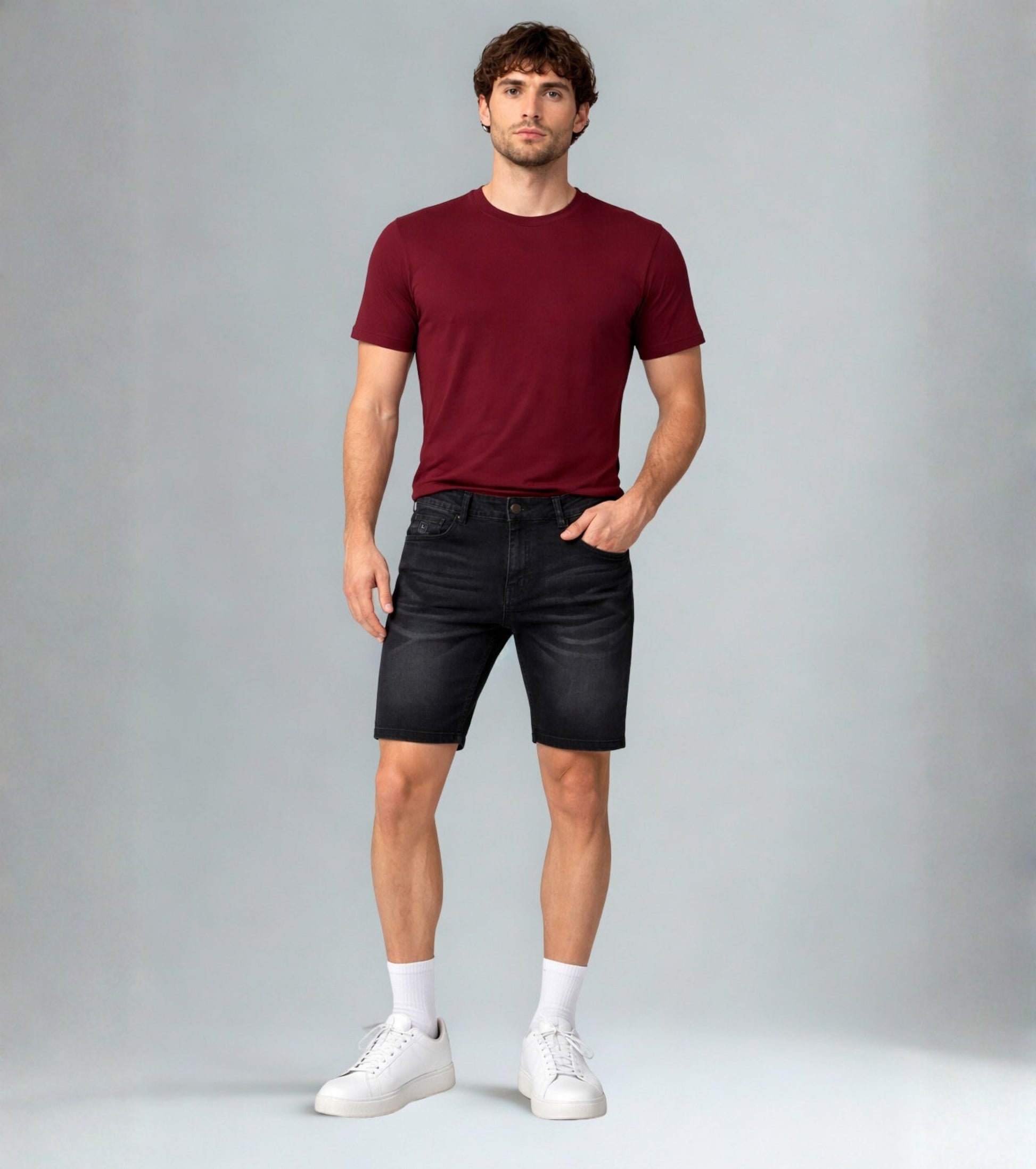 Men Imported Skinny Fit Stretchable Denim Shorts – Casual Summer Wear My Store