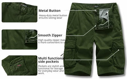 L'MONTE Imported Men's Relaxed Fit Outdoor Multi-Pocket Cotton short My Store