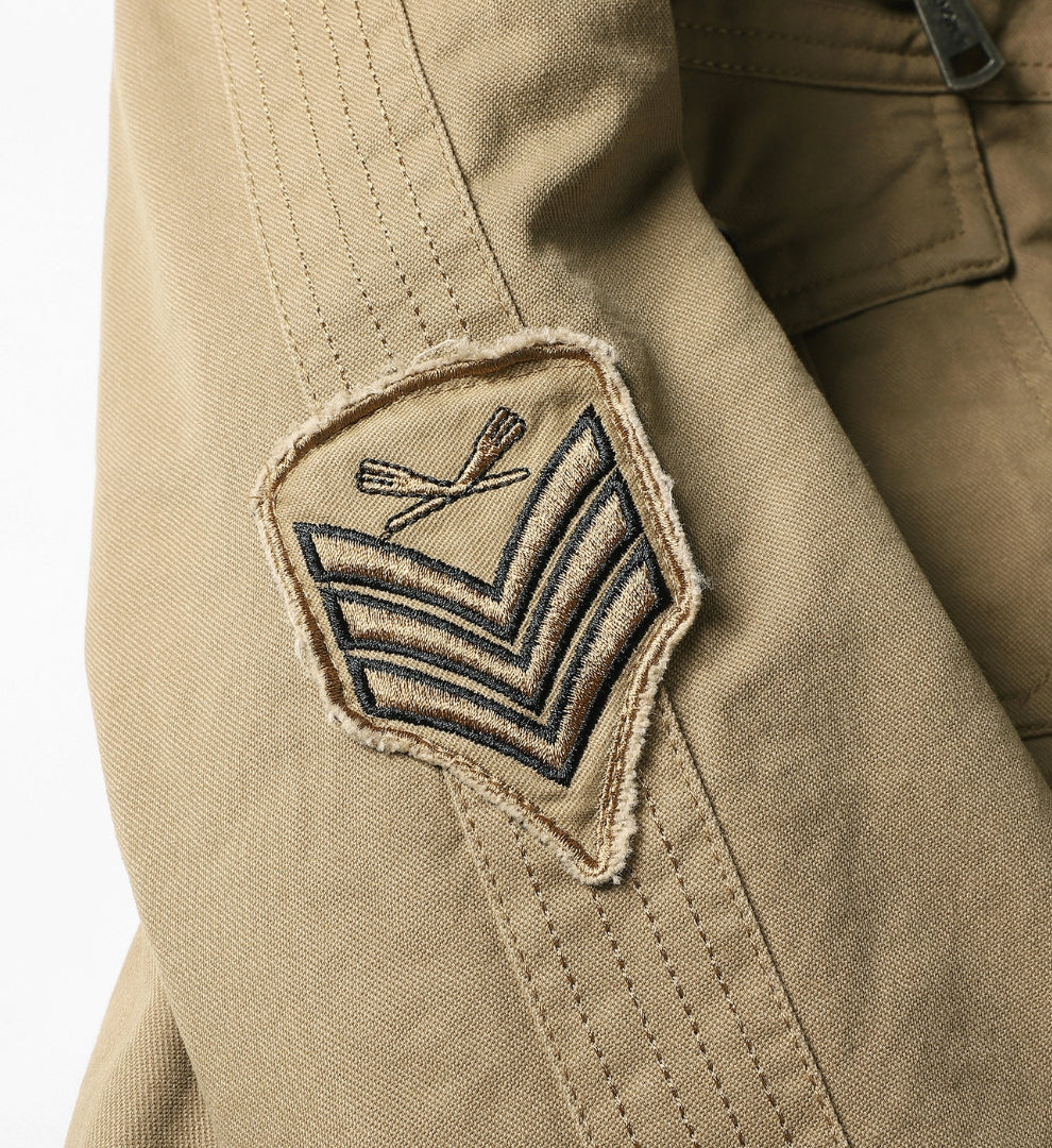 L'MONTE Men's Khaki Military-Style Cargo Winter Jacket My Store