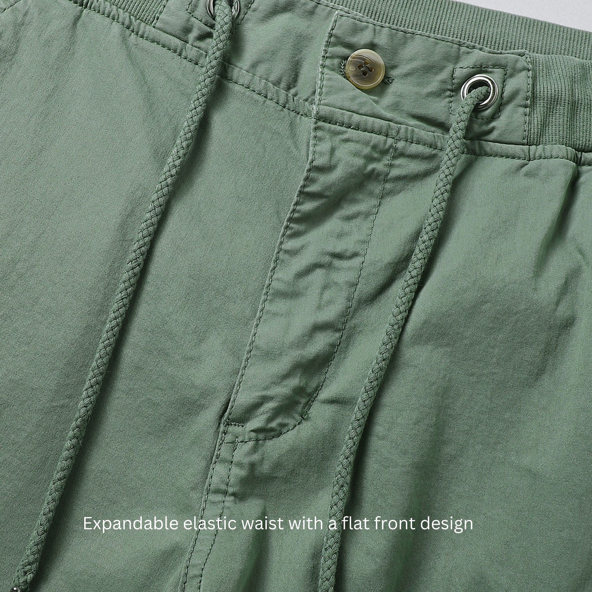 L'MONTE Imported Men's Cotton Green Cargo Shorts Lmonte International