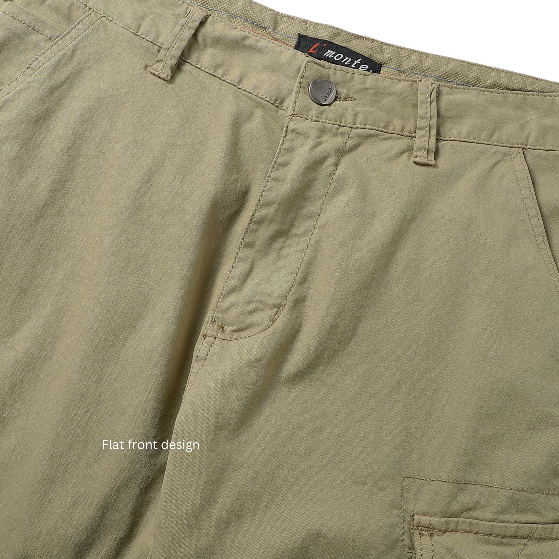 L'MONTE Men's Imported Cotton Khaki Casual Shorts My Store
