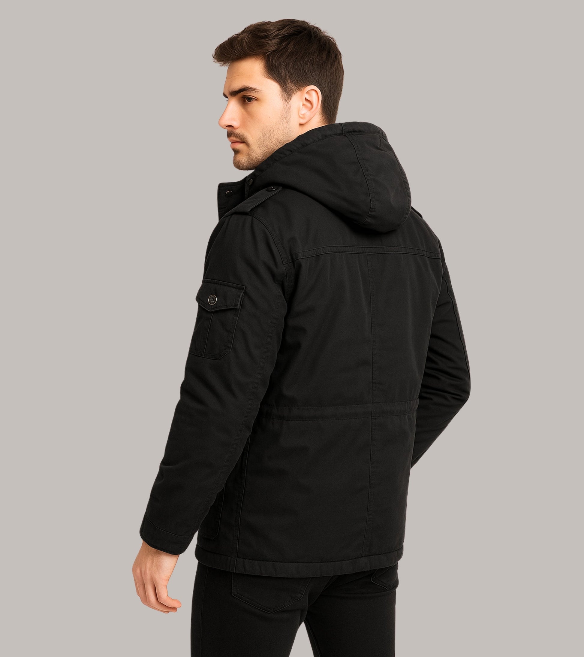 L'MONTE Men's Black Heavy-Duty Winter Jacket My Store