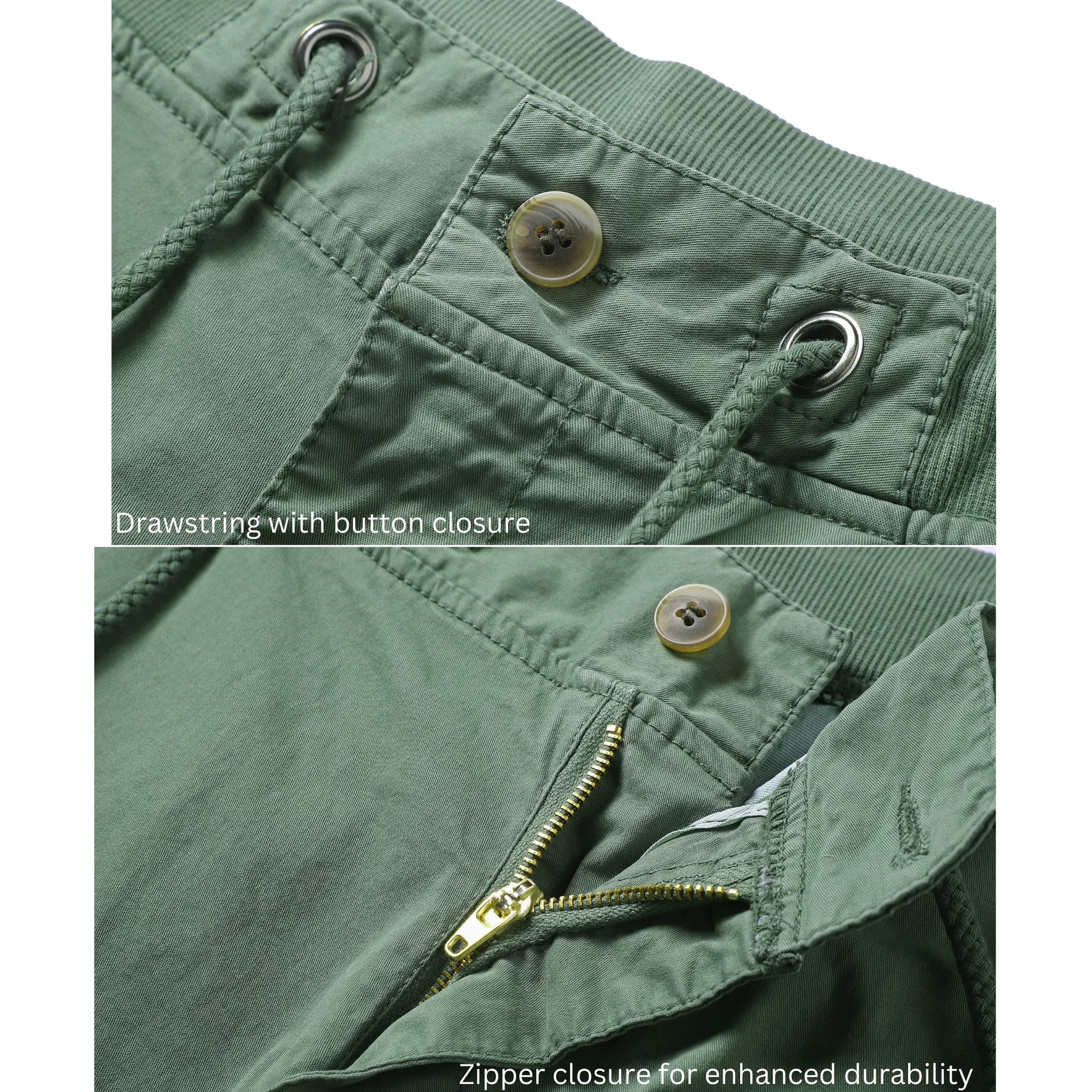 L'MONTE Imported Men's Cotton Green Cargo Shorts Lmonte International