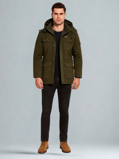 L'MONTE Men's Army Green Heavy-Duty Winter Jacket My Store