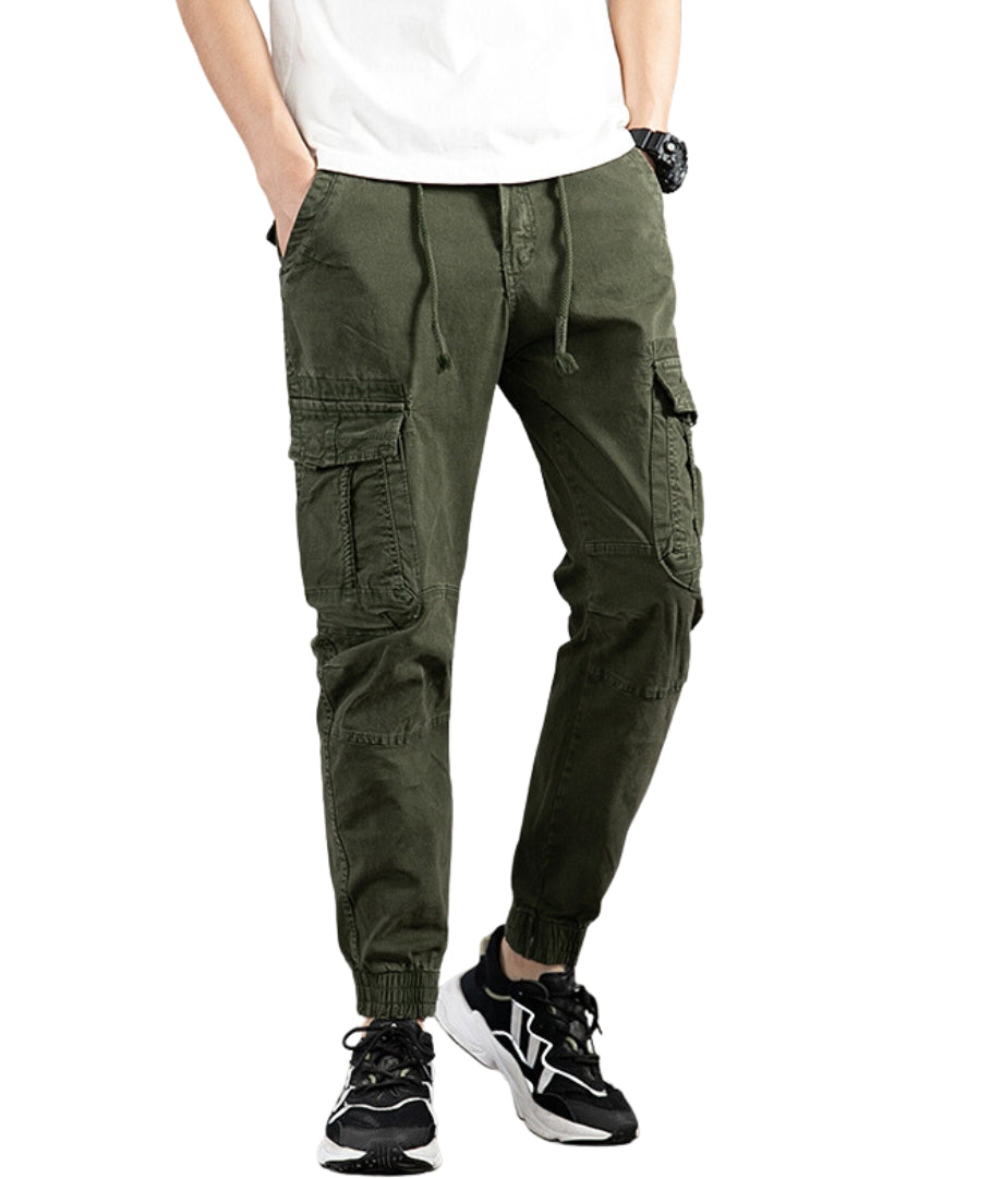 L'MONTE Imported Expandable Elastic Waist Green Slim Fit Joggers My Store