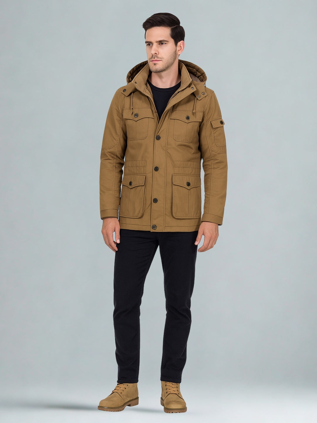 L'MONTE Men's Khaki Heavy-Duty Winter Jacket My Store