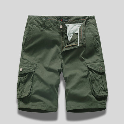 L'MONTE Men's Army Green Cotton Casual Cargo Shorts Lmonte International