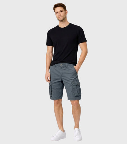 L'MONTE Imported Men's Grey Slim Fit Cotton Cargo Shorts – Lightweight Casual Multi Pocket Summer Wear My Store