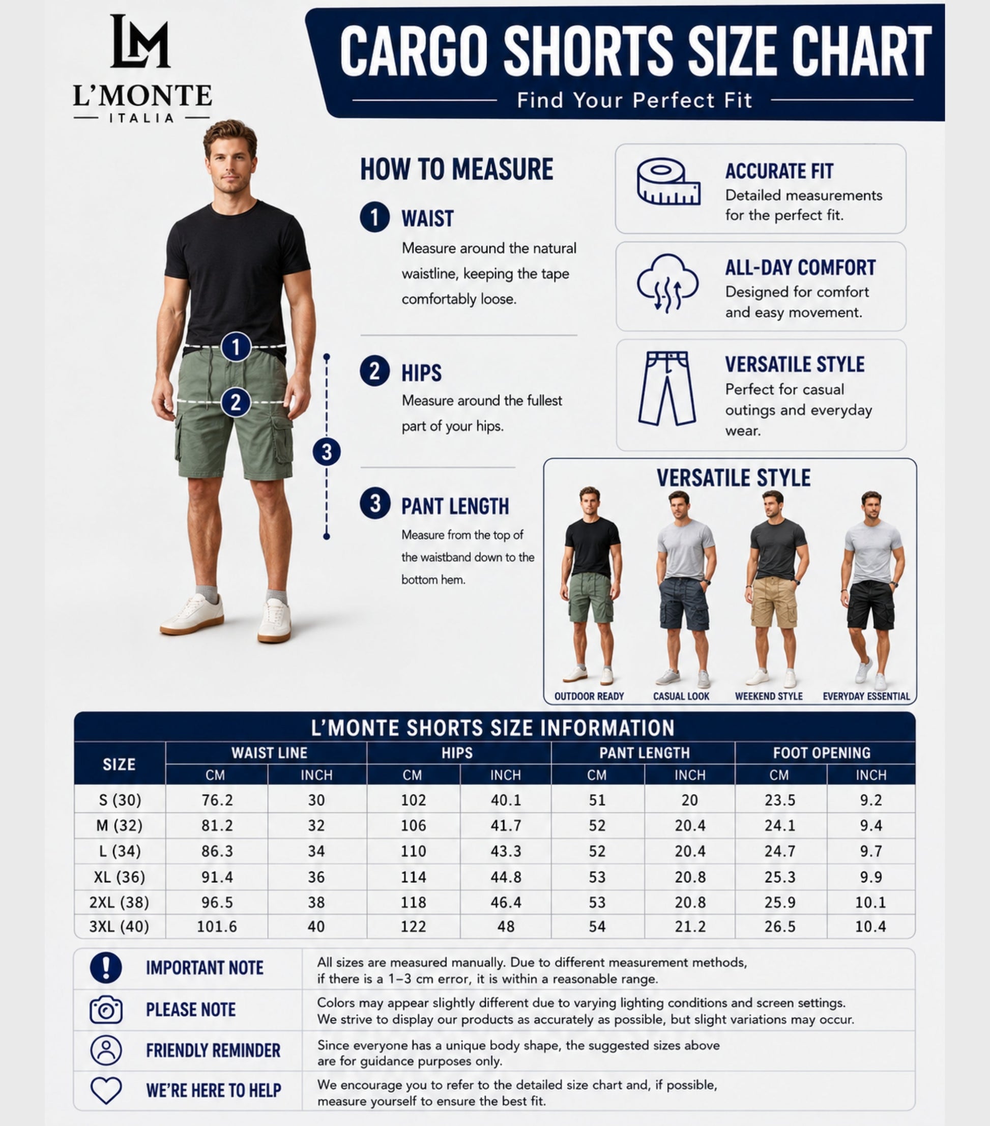 L'MONTE Imported Men's Green Slim Fit Cotton Cargo Shorts – Casual Summer Multi Pocket Outdoor Shorts Lmonte International