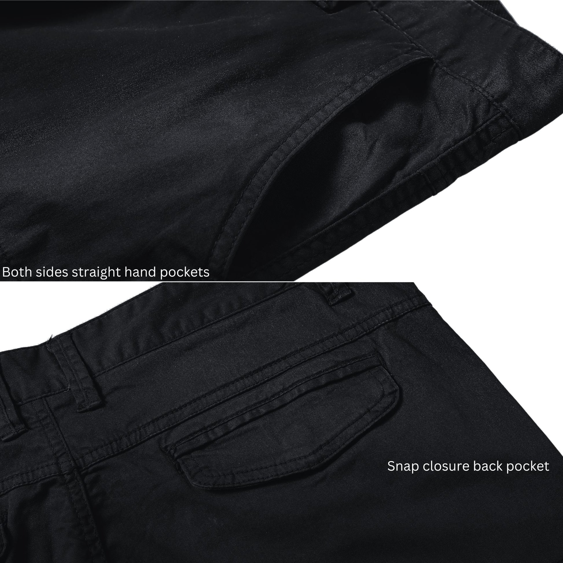 L'MONTE Men's Imported Cotton Black Casual Shorts My Store