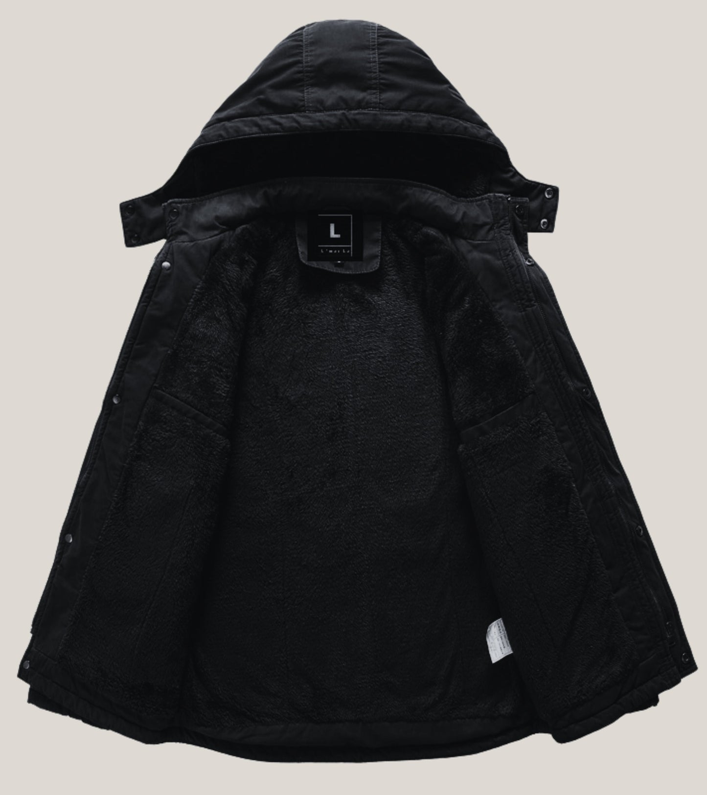 L'MONTE Men's Black Heavy-Duty Winter Jacket My Store