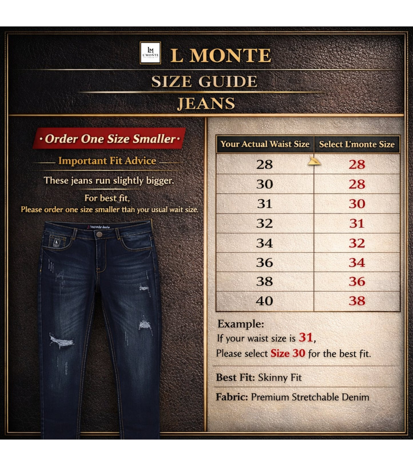 L'MONTE Men's Imported Super Skinny Fit Stretchable Distressed Ripped Stylish Blue Denim Jeans Pant | Machine Wash My Store