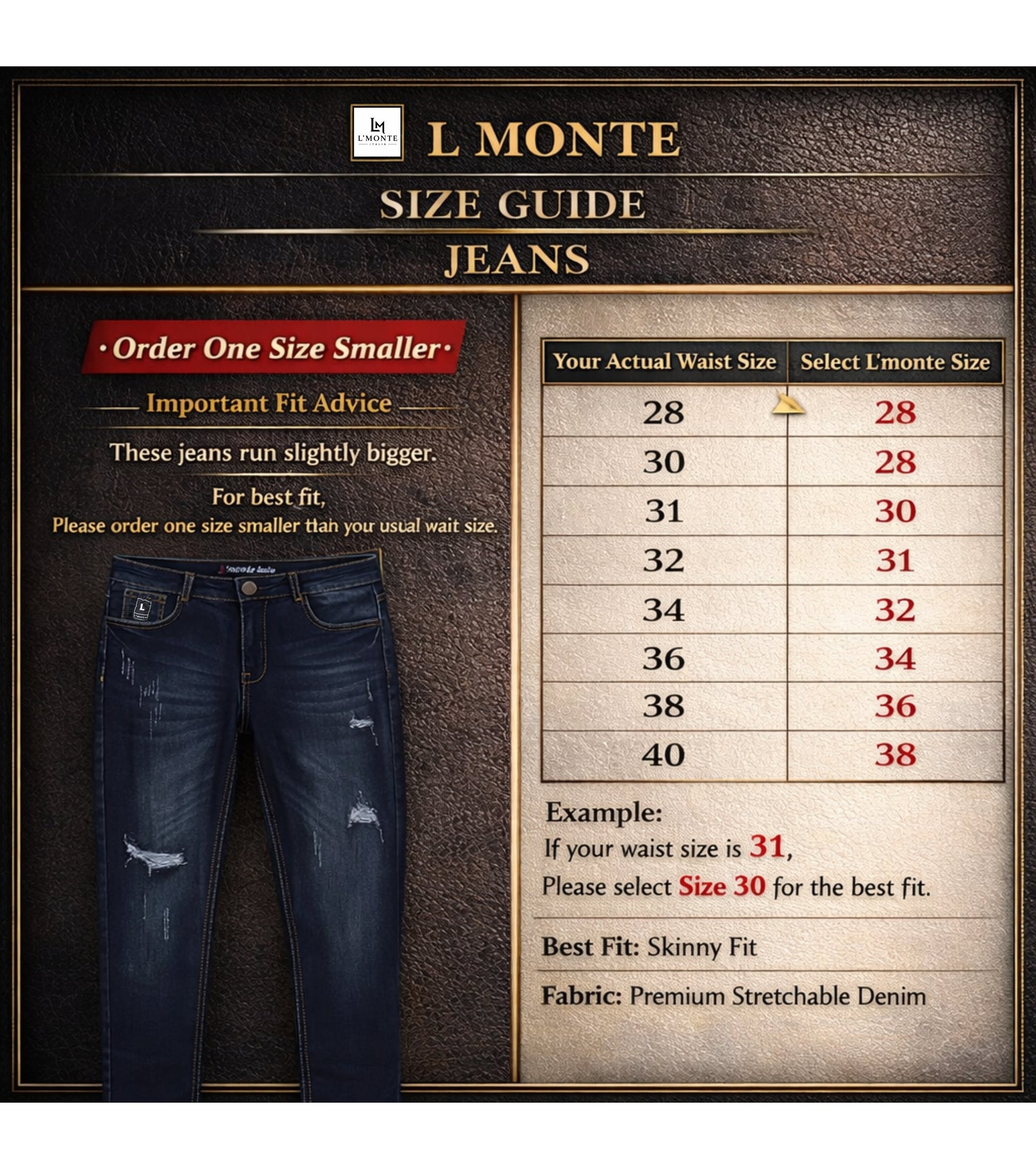 L'MONTE Men's Imported Super Skinny Fit Stretchable Distressed Ripped Stylish Blue Denim Jeans Pant | Machine Wash My Store