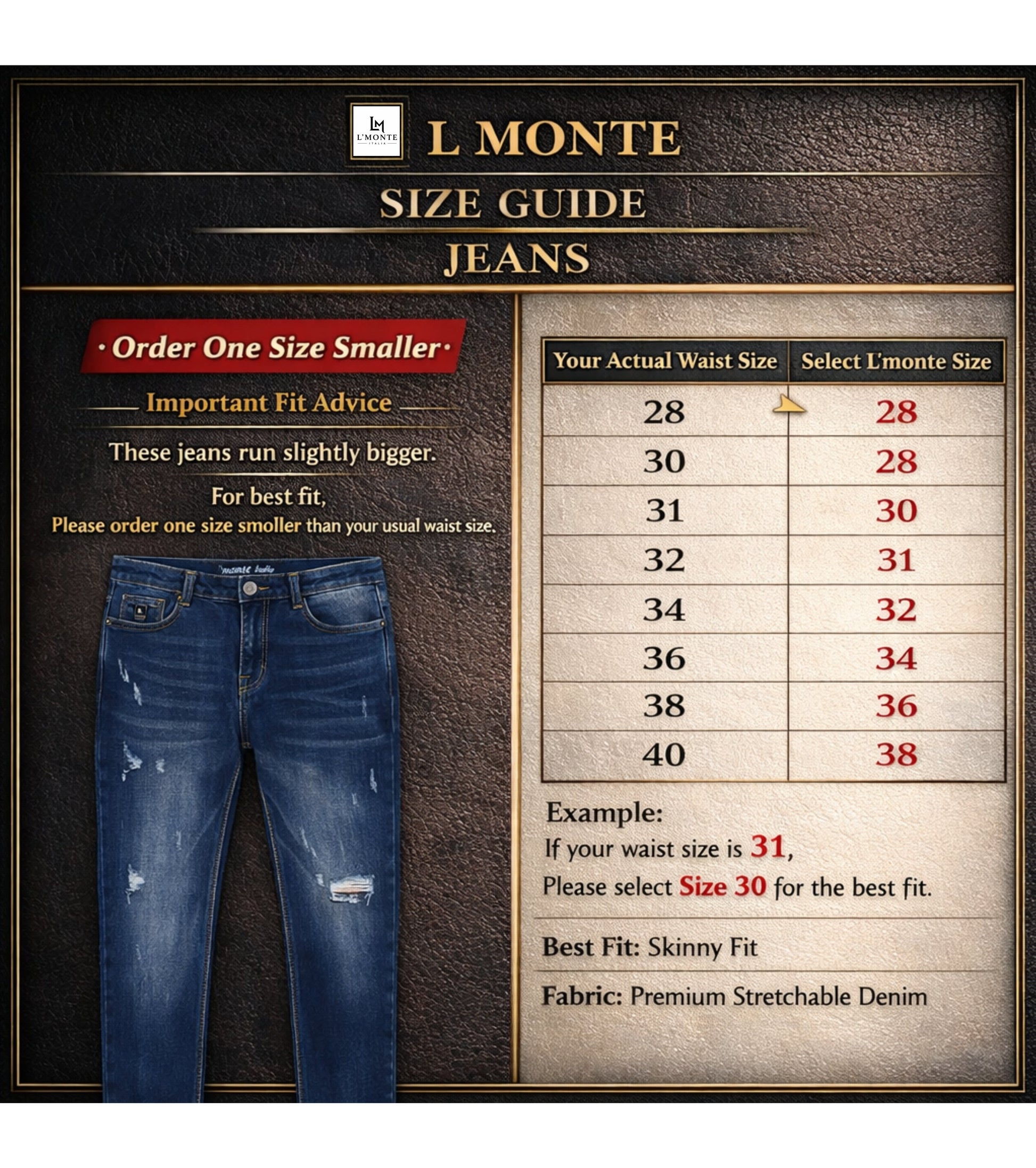 L'MONTE Men's Imported Super Skinny Fit Stretchable Denim Distressed Ripped Stylish Blue Jeans Pant | Machine Wash Lmonte International