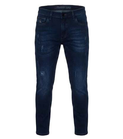 L'MONTE Imported Dark Blue Stretchable Denim Jeans Pant for Men Super Skinny Fit Stylish Distressed | Machine Wash Lmonte International