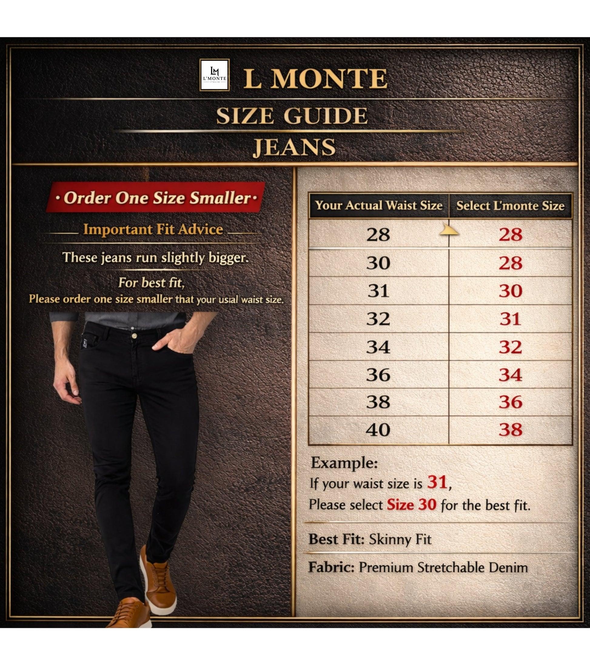 L'MONTE Imported Men's Black Stretchable Denim Jeans Pant Skinny Fit Stylish | Machine Wash My Store