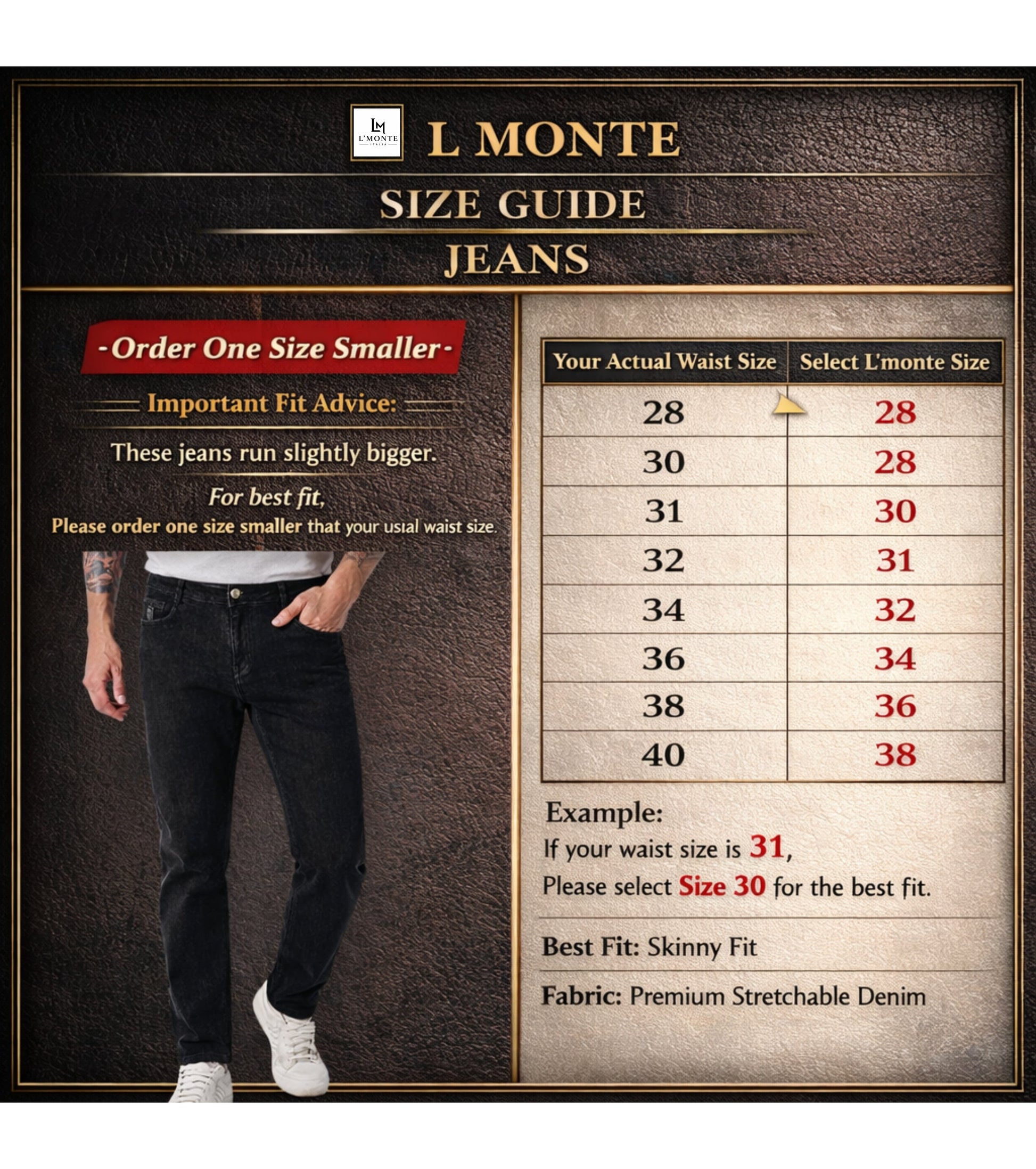 L'MONTE Imported Carbon Black Stretchable Denim Slim Fit Jeans Pant for Men | Machine Wash My Store