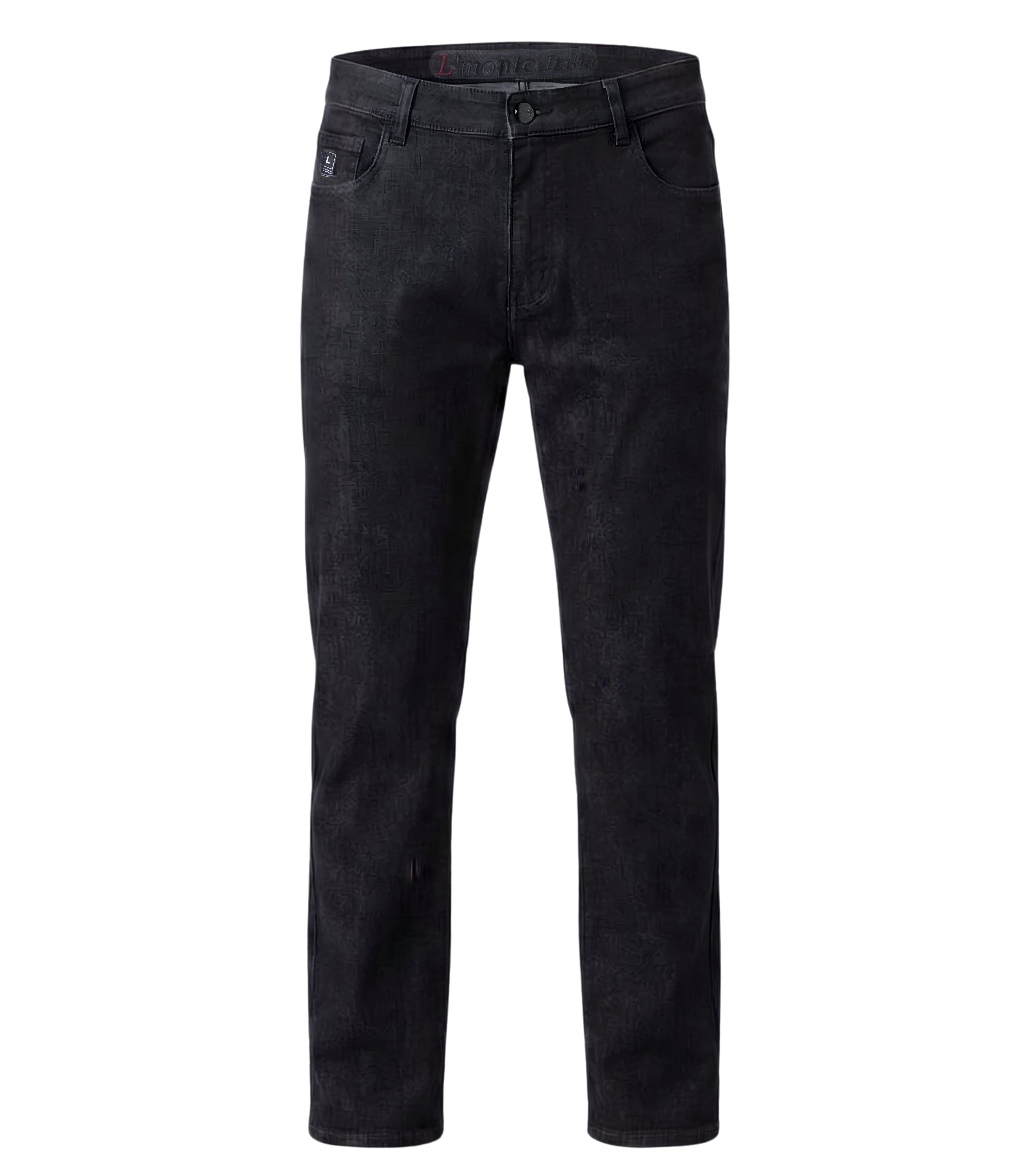 L'MONTE Imported Carbon Black Stretchable Denim Slim Fit Jeans