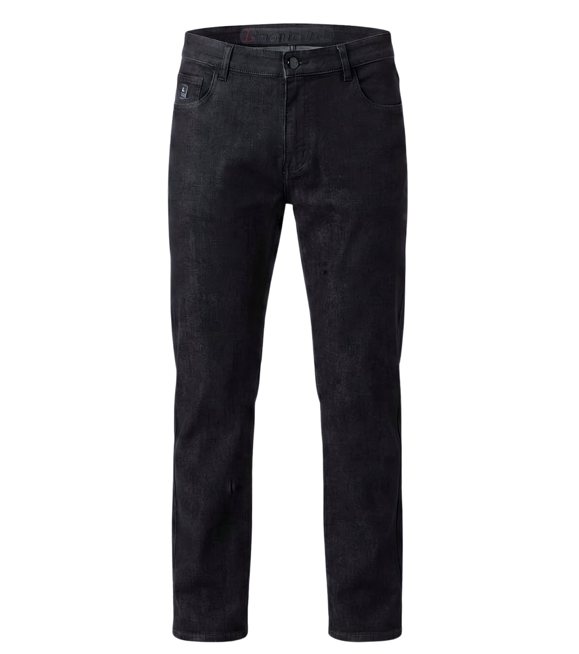 L'MONTE Imported Carbon Black Stretchable Denim Slim Fit Jeans Pant for Men | Machine Wash My Store