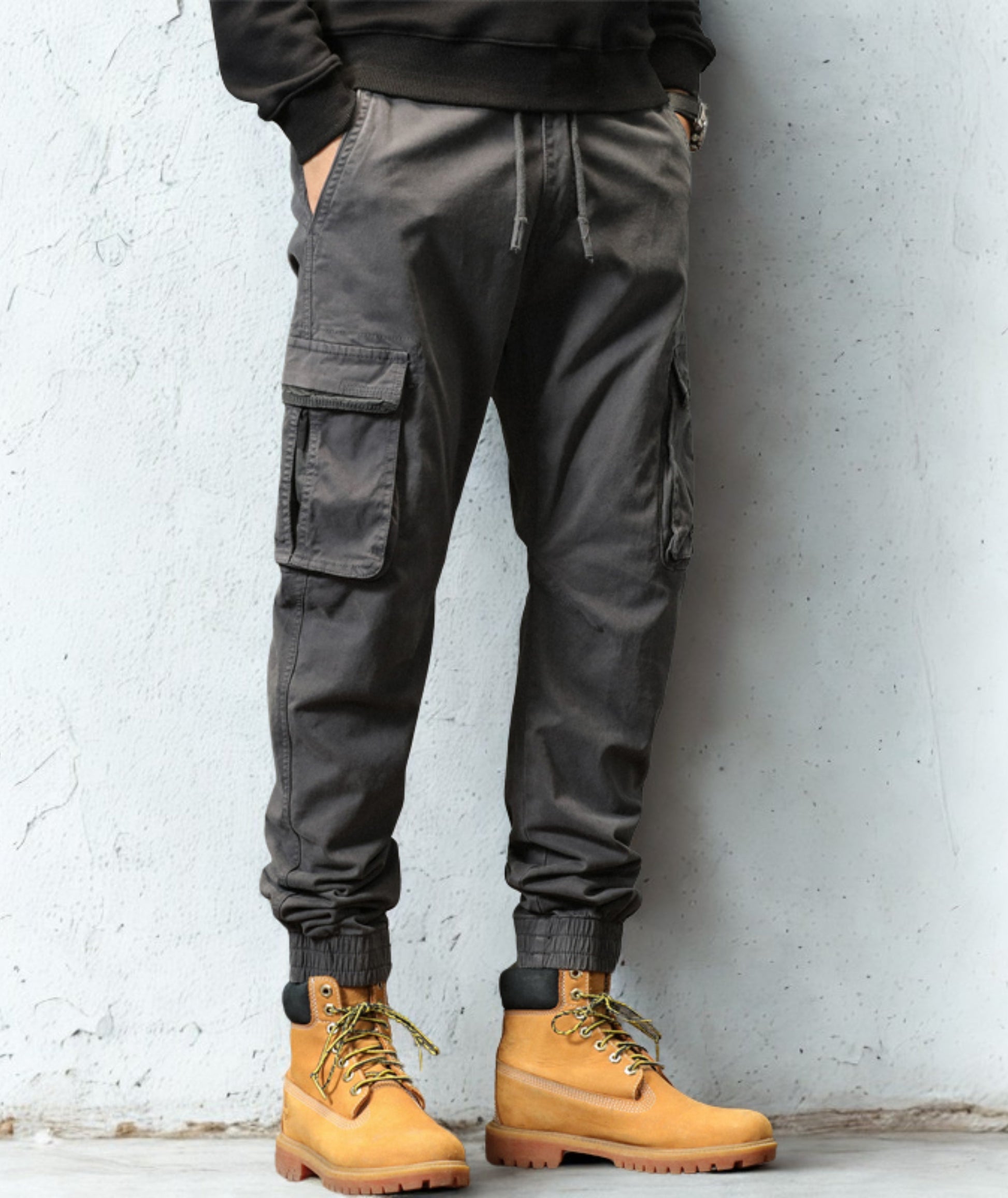 L'MONTE Imported Men's Slim Fit Casual Grey Cotton Cargo Joggers My Store