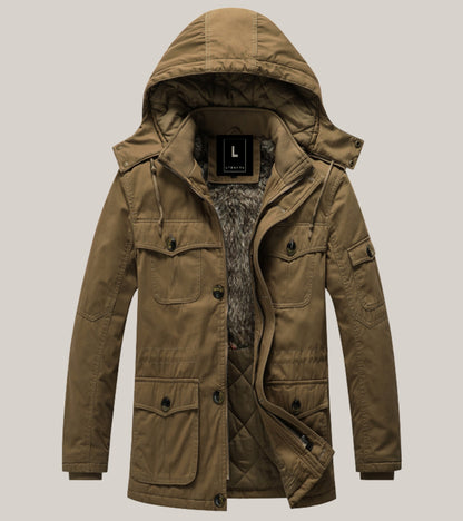 L'MONTE Men's Khaki Heavy-Duty Winter Jacket My Store