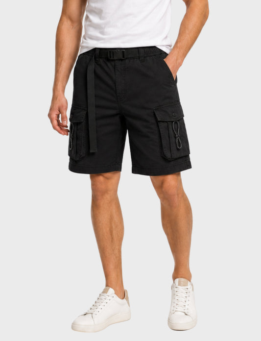 L'MONTE  Imported  Men's Multi Pocket Black Cargo Shorts My Store
