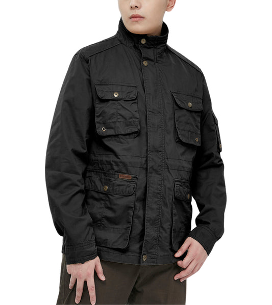 L'MONTE Men's Black Cotton Outdoor Jacket For Mild Winter My Store