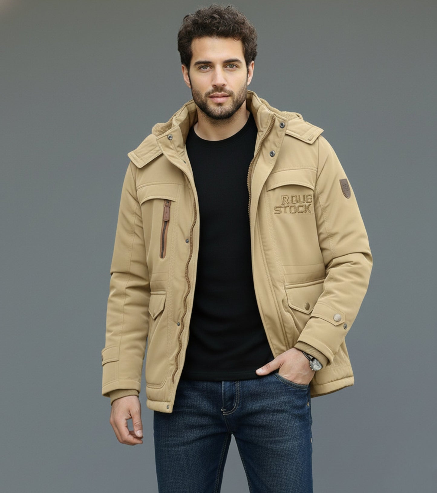 L'MONTE Men's Khaki Heavy-Duty Parka Jacket My Store
