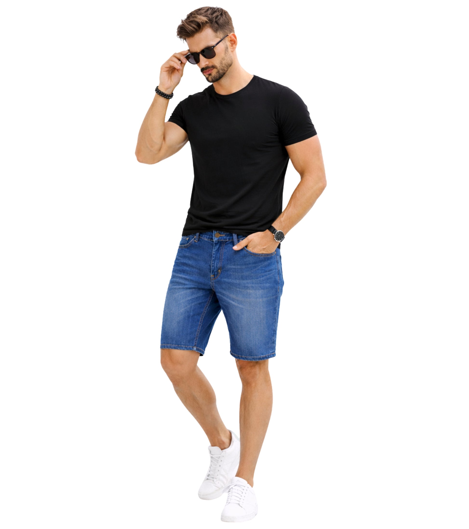 Men Imported Skinny Fit Stretchable Denim Shorts – Casual Summer Wear My Store