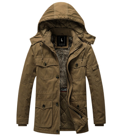 L'MONTE Men's Khaki Heavy-Duty Winter Jacket My Store