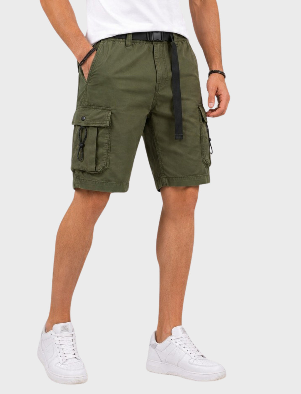 L'MONTE  Imported  Men's Multi Pocket Green Cargo Shorts My Store
