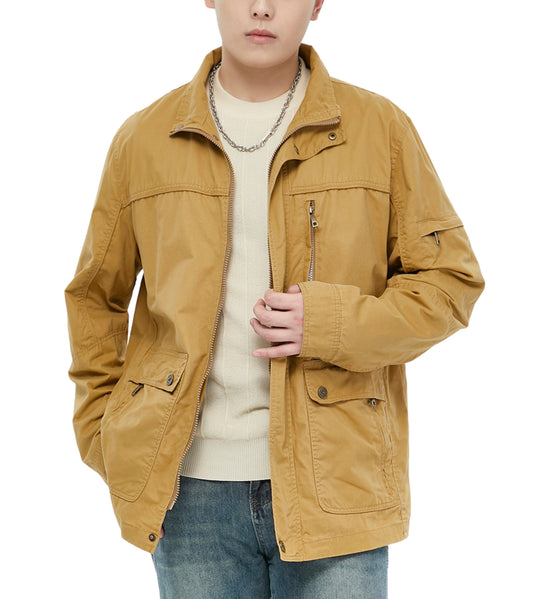 L'MONTE Men's Cotton Yellow Jacket For Mild Winter My Store