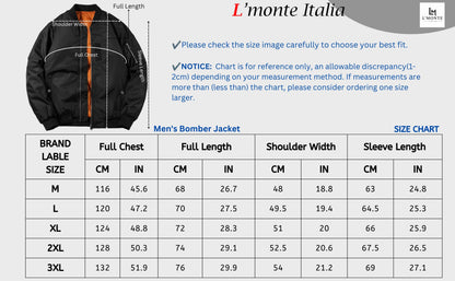 L'MONTE Men's Black Polyester Bomber Jacket My Store
