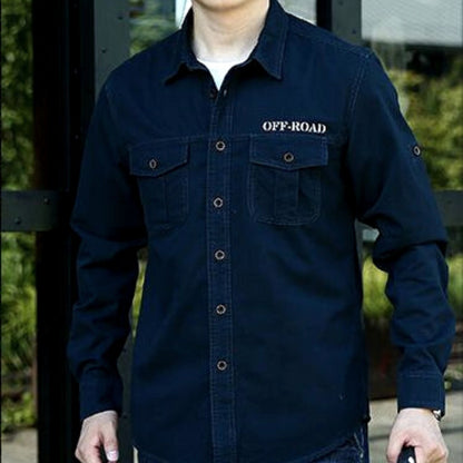 L'MONTE Imported Men's Cotton Blue Casual Full Shirts Lmonte International