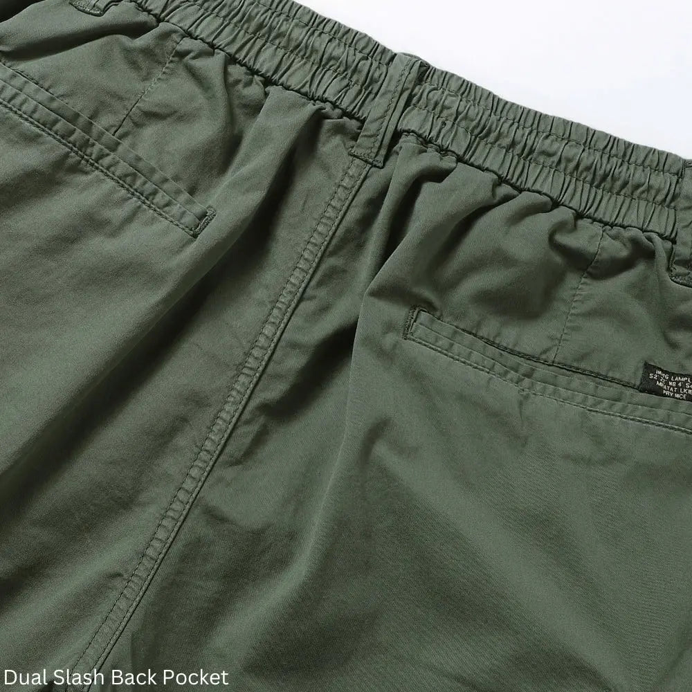 L'MONTE Imported Men's  Green Cotton Cargo Shorts My Store
