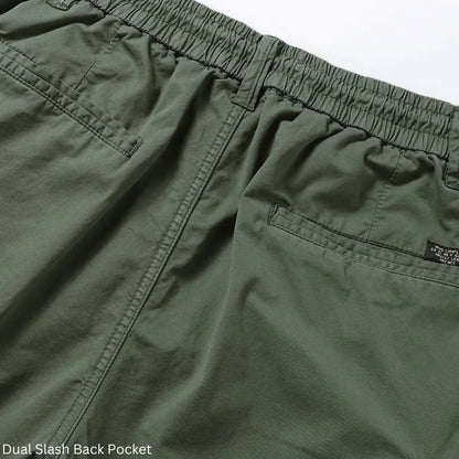 L'MONTE Imported Men's  Green Cotton Cargo Shorts My Store