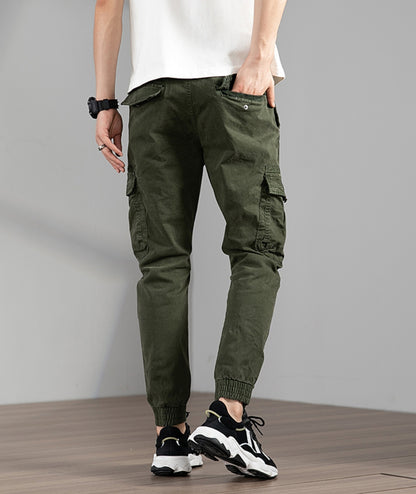 L'MONTE Imported Expandable Elastic Waist Green Slim Fit Joggers My Store