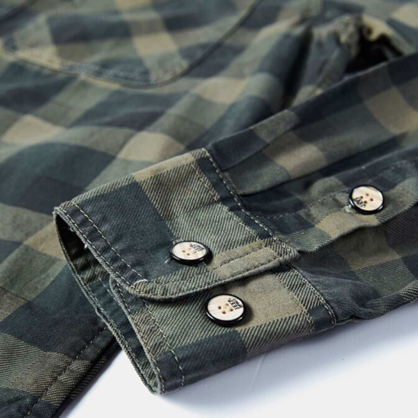 L'MONTE Men's Casual Checkered Khaki Shirts Full Sleeve Lmonte International