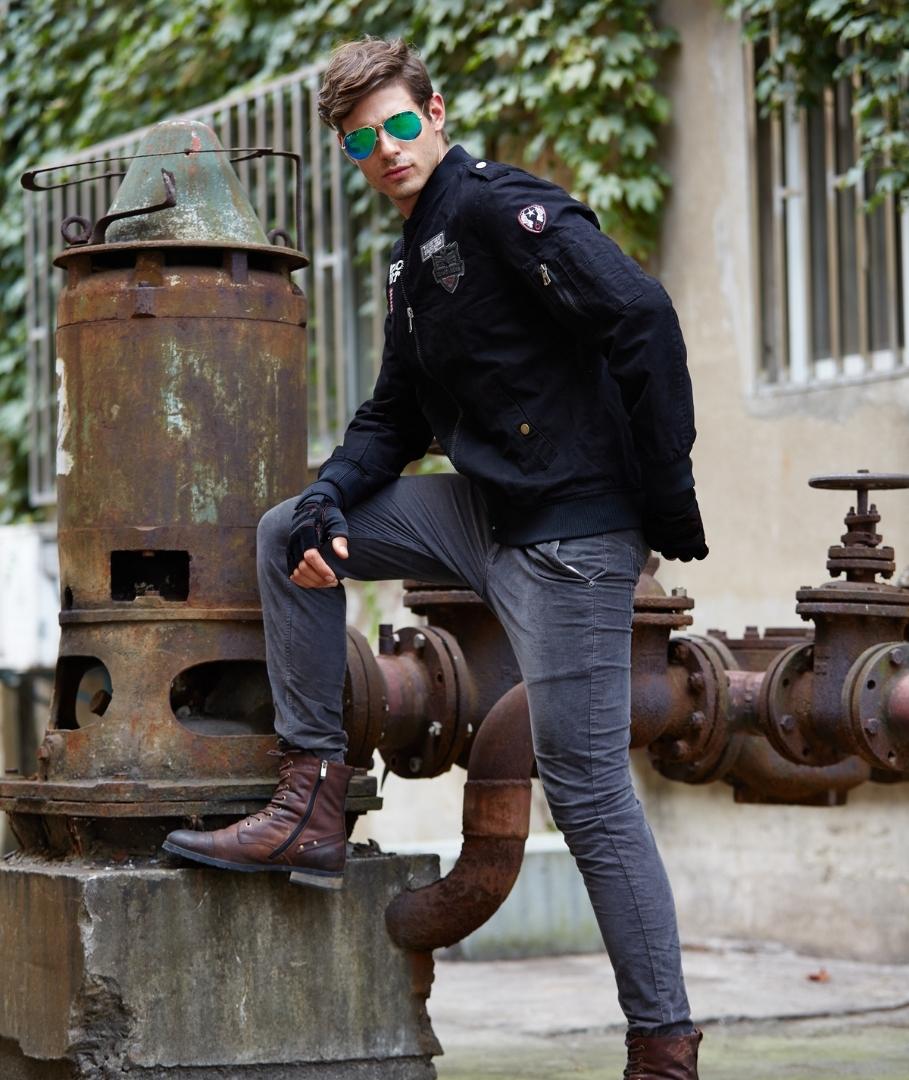 L'MONTE Men's Black USA Army-Style Biker Jacket – Lmonte International