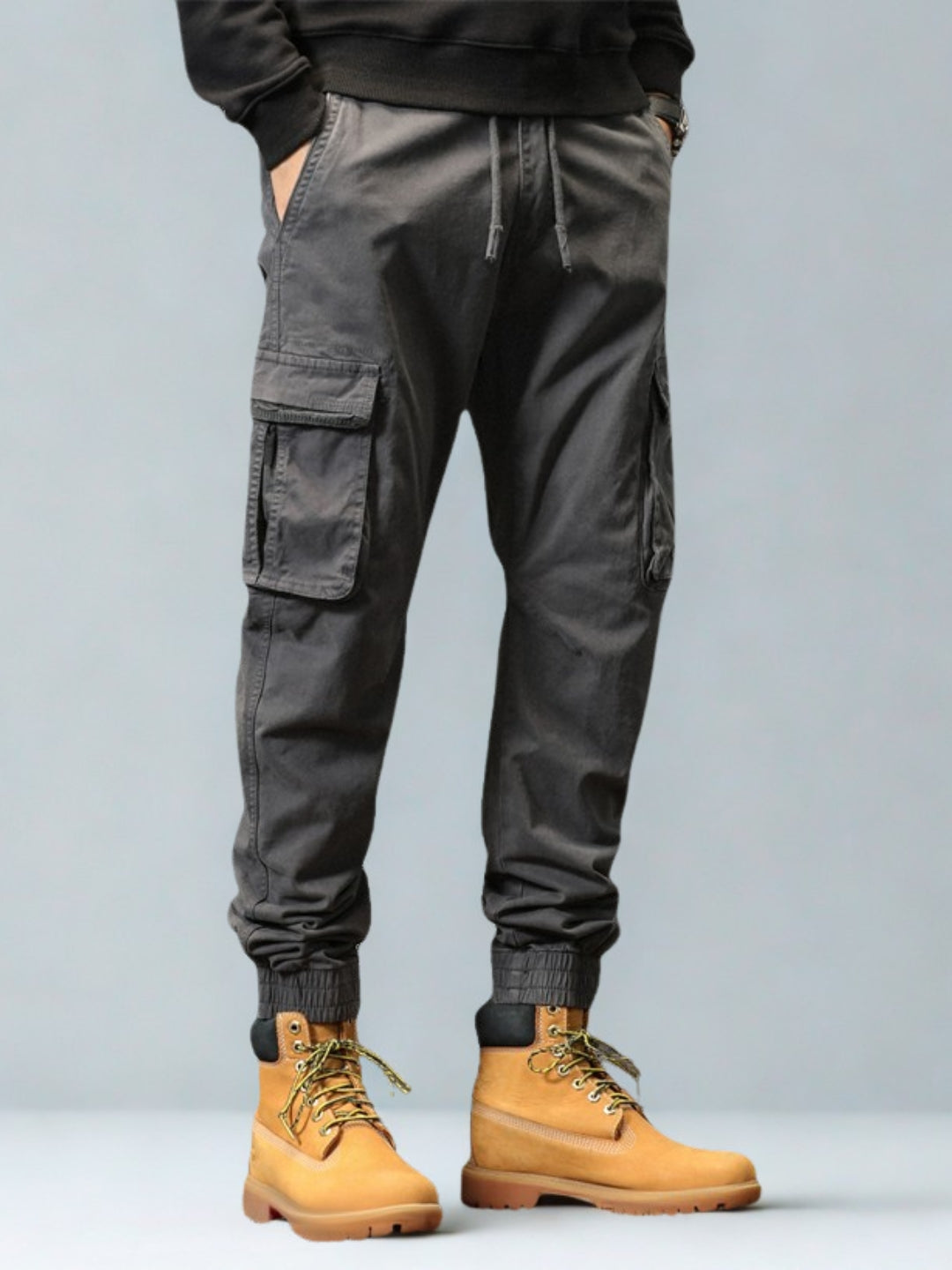 L'MONTE Imported Men's Slim Fit Casual Grey Cotton Cargo Joggers My Store