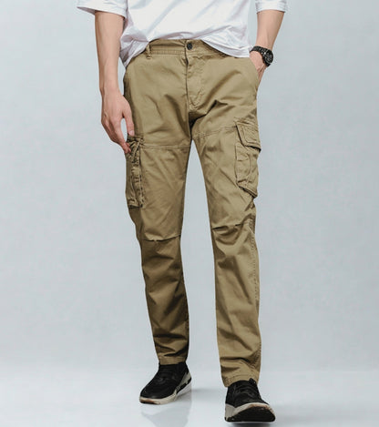 L'MONTE Imported Men's Regular Fit Casual Brown Cotton Cargo Joggers My Store
